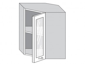 1.60.3у Шкаф настенный (h=720) угловой на 600мм со стекл. дверцей в Лысьве - lysva.magazin-mebel74.ru | фото