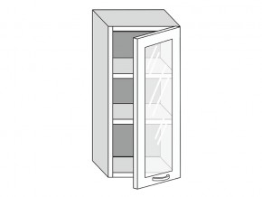 19.40.3 Шкаф настенный (h=913) на 400мм с 1-ой стекл. дверцей в Лысьве - lysva.magazin-mebel74.ru | фото
