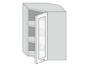 19.60.3у Шкаф настенный (h=913) угловой на 600мм со стекл. дверцей в Лысьве - lysva.magazin-mebel74.ru | фото