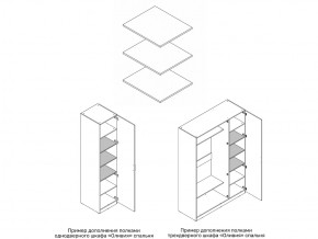 Комплект полок шкафа 1 дверного или 3 дверного в Лысьве - lysva.magazin-mebel74.ru | фото