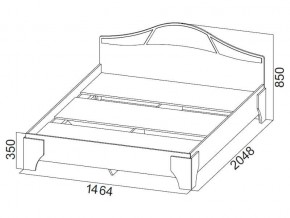 Кровать двойная (Без матраца 1,4*2,0) в Лысьве - lysva.magazin-mebel74.ru | фото