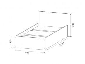 Кровать одинарная (Без матраца 0,9*2,0) в Лысьве - lysva.magazin-mebel74.ru | фото